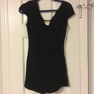 Black dressy shorts romper